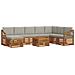 Set divani con cuscino 9 pcs Grigio Naturale e Chiaro - Foto miniatura 1