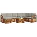 Set divani con cuscino 9 pcs Grigio Naturale e Chiaro - Foto miniatura 3