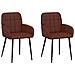 Sedie da pranzo 2 pcs Similpelle Marrone Lucido 57 x 50 x 85 cm - Foto miniatura 1