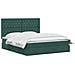 Letto con contenitore e materasso Verde Scuro 140 x 200 cm - Foto miniatura 3