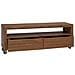 Mobile TV 110 x 30 x 40 cm Naturale Legno di teak solido - Foto miniatura 2