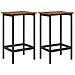 Sgabello da bar 2 pz Legno antico 40 x 32 x 74 cm - Foto miniatura 1