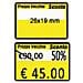 pack 10 rotoli 600 etich. 26x19mm "taglio prezzo.. . " giallo remov. - Foto miniatura 1