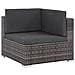 Set Divani da Giardino 6 pz con Cuscini in Polyrattan Grigio - Foto miniatura 2