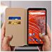 Custodia Nokia 3.1 Plus Portacarte Funzione Supporto Video - Oro - Foto miniatura 5