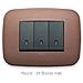 Placca Arke Round 3 Moduli Bronzo Matt 19683.24 - Foto miniatura 1