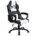 Poltrona Gaming Ufficio Pedro XL - Sedia Racing Imbottita in Similpelle - Poltrona Sport Regolabile e Reclinabile - Carico Max 150 kg Nero Bianco - Foto miniatura 1