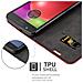 Custodia Compatibile Con Motorola Moto E4 In Rosso Mela - Coperchio Protettiva Con Chiusura Magnetica, Funzione Stand E Tasca Per Le Carte - Foto miniatura 2