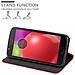 Custodia Compatibile Con Motorola Moto E4 In Rosso Mela - Coperchio Protettiva Con Chiusura Magnetica, Funzione Stand E Tasca Per Le Carte - Foto miniatura 3