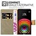Custodia Compatibile Con Lg X Power In Marrone Cappuccino - Coperchio Protettiva Con Chiusura Magnetica, Funzione Stand E Tasca Per Le Carte - Foto miniatura 2