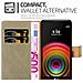 Custodia Compatibile Con Lg X Power In Marrone Cappuccino - Coperchio Protettiva Con Chiusura Magnetica, Funzione Stand E Tasca Per Le Carte - Foto miniatura 8