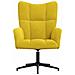 Sedia Relax Giallo Senape in Velluto - Foto miniatura 5