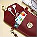 Pochette Per Smartphone Con Finestra Touch E Tracolla Da 1 Metro E 40 Bordeaux - Foto miniatura 5