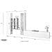 Parete Attrezzata Emilio, Set Salotto Porta Tv A 3 Ante, Mobile Soggiorno Multiuso Con Vetrina E Luce Led, 100% Made In Italy, Cm 310x30h180, Bianco Lucido E Acero - Foto miniatura 3