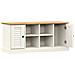 Panca Porta Scarpe Bianca VIGO 106x35x45 cm Legno Massello Pino - Foto miniatura 3