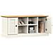 Panca Porta Scarpe Bianca VIGO 106x35x45 cm Legno Massello Pino - Foto miniatura 7