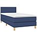 Letto A Molle Con Materasso E Led Blu 90x190 Cm In Tessuto - Foto miniatura 3