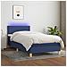 Letto A Molle Con Materasso E Led Blu 90x190 Cm In Tessuto - Foto miniatura 1