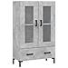 Credenza Grigio Cemento 69,5x31x115 Cm In Legno Multistrato - Foto miniatura 2