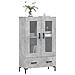 Credenza Grigio Cemento 69,5x31x115 Cm In Legno Multistrato - Foto miniatura 3