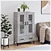 Credenza Grigio Cemento 69,5x31x115 Cm In Legno Multistrato - Foto miniatura 1