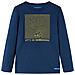 Maglietta Da Bambino A Maniche Lunghe Stampa Snowboard Blu Marino 104 - Foto miniatura 1