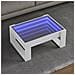 Tavolino Da Salotto Con Led Infinity Bianco 70x53x30 Cm - Foto miniatura 1