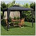 Gazebo Con Tetto Doppio Antracite 2,98x2,98 M In Acciaio - Foto miniatura 8