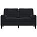 Divano A 2 Posti Con Cuscini Nero 140 Cm In Velluto - Foto miniatura 3