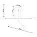 Lampadario Norah 4 Nero Sl. 1451 - Moderno Lampadari Nero 27x60x43 Cm - Foto miniatura 2