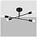 Lampadario Norah 4 Nero Sl. 1451 - Moderno Lampadari Nero 27x60x43 Cm - Foto miniatura 5
