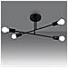 Lampadario Norah 4 Nero Sl. 1451 - Moderno Lampadari Nero 27x60x43 Cm - Foto miniatura 6