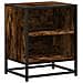 Comodino Rovere Fumo 40x31x50 Cm Legno Multistrato E Metallo - Foto miniatura 2