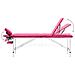 Lettino Da Massaggio A 3 Sezioni In Alluminio Rosa - Foto miniatura 3