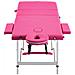Lettino Da Massaggio A 3 Sezioni In Alluminio Rosa - Foto miniatura 4