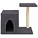 Lusso Casadino -  Albero Per Gatti Con Tiragraffi In Sisal Grigio Scuro 50,5 Cm - Foto miniatura 3
