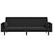 Divano Letto a 2 Posti con 2 Cuscini Nero in Velluto - Foto miniatura 5