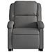 Poltrona Alzapersona Massaggiante Reclinabile Grigia Vera Pelle - Foto miniatura 9