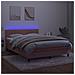 Letto a Molle con Materasso e LED Rosa 140x190 cm in Velluto - Foto miniatura 4