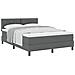 Letto Box Spring con Materasso Grigio Scuro 140x200 cm Tessuto - Foto miniatura 1