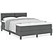 Letto Box Spring con Materasso Grigio Scuro 140x200 cm Tessuto - Foto miniatura 4