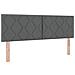 Letto Box Spring con Materasso Grigio Scuro 140x200 cm Tessuto - Foto miniatura 7