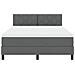 Letto Box Spring con Materasso Grigio Scuro 140x200 cm Tessuto - Foto miniatura 8