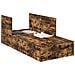 Struttura letto con contenitore in rovere affumicato 75x190 cm - Foto miniatura 1