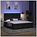 Struttura Letto Pouf con Materasso Nero 180x200 cm in Tessuto - Foto miniatura 3
