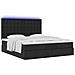Struttura Letto Pouf con Materasso Nero 180x200 cm in Tessuto - Foto miniatura 6