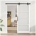 "Set porta scorrevole  con hardware ""ORKDAL"" Bianco Legno Massello & Vetro, Porta interna  con vetro ""ORKDAL"" Bianco 93x211x4 cm" - Foto miniatura 3