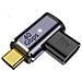 Adattatore Magnetico Da Usb-c Femmina A Usb-c Maschio Con Curvatura Laterale E Orecchie (confezione Da 1) - Foto miniatura 2