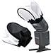Diffusore Universale In Tessuto Per Flash, Bianco E Nero, Per Fotocamere Reflex - Foto miniatura 2