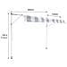 Tenda Da Balcone Chene 3 × 1,2 M - Tessuto A Righe Bianco /grigio E Telaio Bianco - Foto miniatura 2